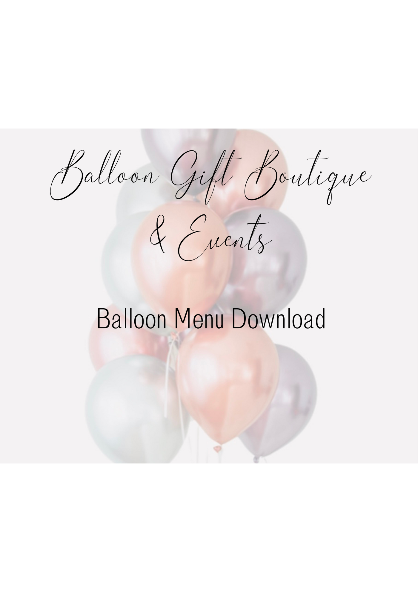 Digital download Balloon Menu