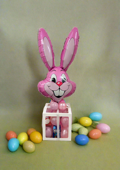 Easter Bunny head balloon box Pink